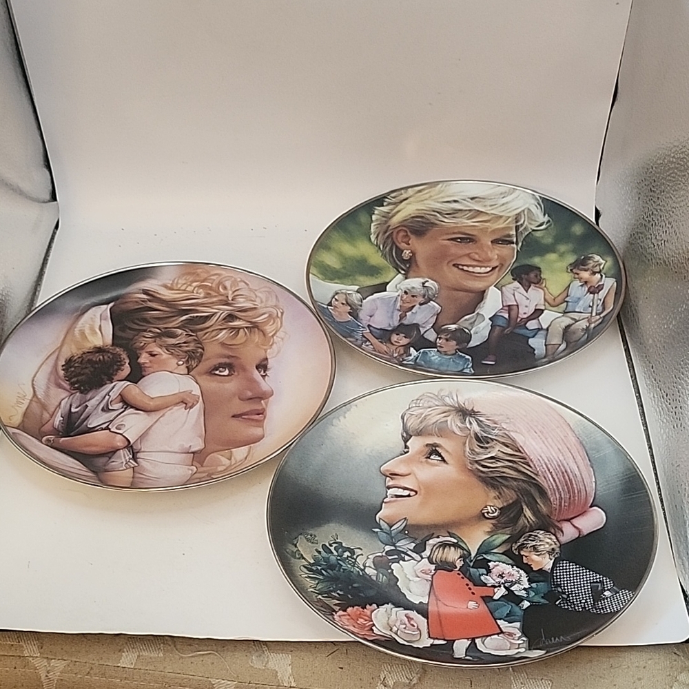 Franklin Mint Princess Diana Limited Edition Collector's Plates Set of 3